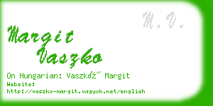 margit vaszko business card